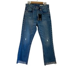 NO END Denim Kick Flare Farrah Cut Away Ankle Jeans sz 26 NWT